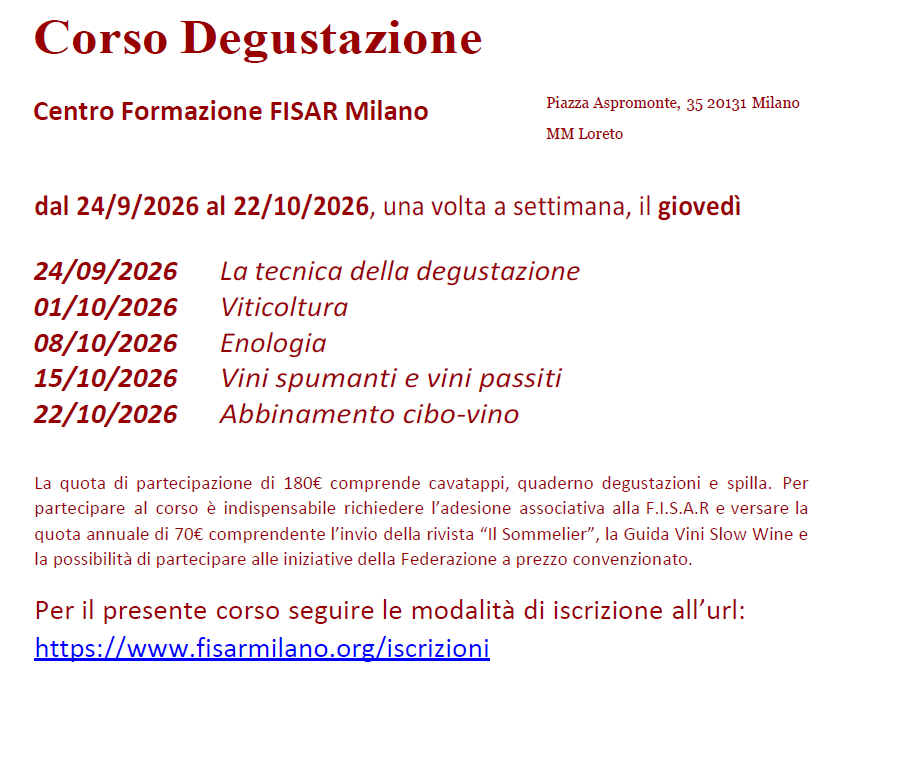 Corso Degustazione Sede giovedì - 24/09/2026 - immagine 2